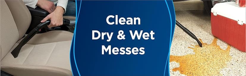 BISSELL Garage Pro Wall-Mounted Wet Dry Car Vacuum/Blower With Auto Tool Kit, 18P03 , Gray