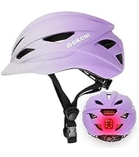 DKONI Bike Helmet with LED Lights Bicycle Helmets Commuter Cycling Helmet USB Rechargeable Front & Back LED Light Helmet for Adult Men Women