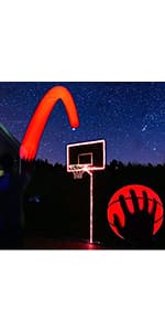 GlowCity Glow in The Dark Basketball - Sizes 5, 6, 7 Light Up Ball for Kids, Teens & Adults - Red Glow for Outdoor Games - Sports Birthday Gifts Ideas for Boys Ages 6 7 8 9 10 11 12 13 14