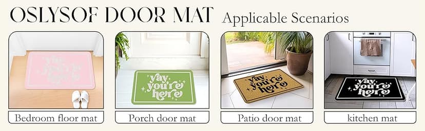 Grandma Grandpa Gifts Door Mat, Grandma and Grandpa's House Funny Doormat for Front Door Indoor Outdoor Porch Entrance Entryway, Gifts for Grandparents Welcome Mat Outside, 17x30 Inches