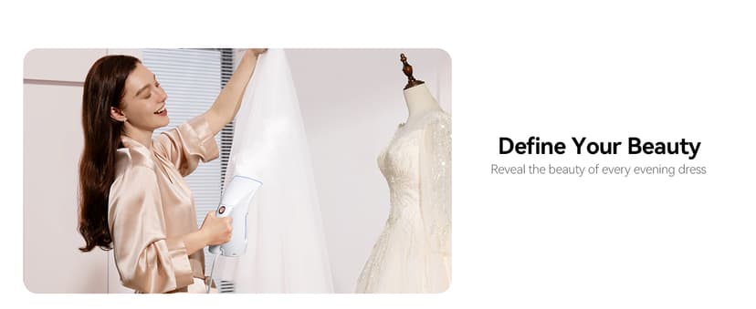 HiLIFE Steamer for Clothes, Portable Handheld Clothing Steamer, 240ml Big Capacity, 700W, Strong Power, Fabric Quick Wrinkle Remover for Home, Office, Travel (ONLY FOR 120V)-Blue