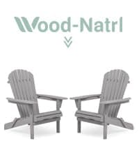 Wooden Folding Adirondack Chair Set of 4, Half Pre-Assembled Wood Lounge Chair for Outdoor Patio Garden Lawn Backyard Deck Pool Beach Firepit