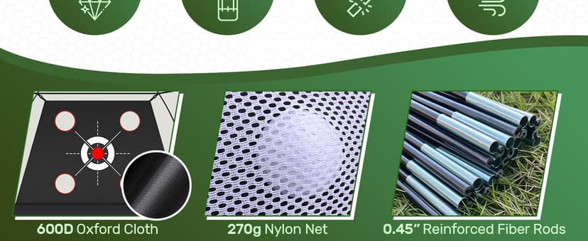 Zensouds Golf Net, 10x7FT with Golf Practice Mat, Hitting Aid Nets for Backyard Driving Chipping Training Swing with Target Outdoor or Indoor– Gifts for Men/Dad/Him