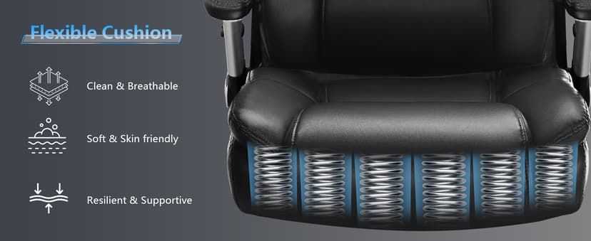 VITESSE 600lbs Big and Tall Office Chair with Flip up Armrest, Large Heavy Duty with Ergonomic Lumbar Support, Executive Office Chair for Heavy People with Quiet Rubber Wheel(Black)