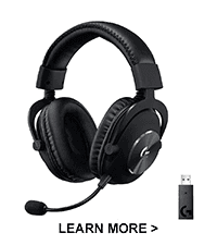 Logitech G733 Lightspeed Wireless Gaming Headset, Suspension Headband, Lightsync RGB, Blue VO!CE Mic, PRO-G Audio – Black, Gaming Headset Wireless, PC, PS5, PS4, Switch Compatible