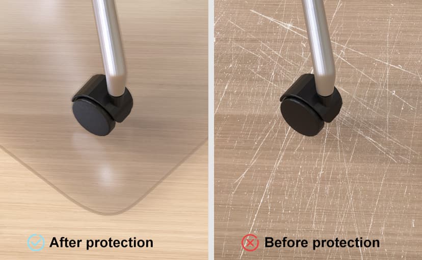 Office Chair Mat for Hard Floors,36"x48" Desk Mat for Chair for Hardwood Floor,Non-Slip Hard Floor Protector Desk Chair Mat for Home,Vinyl Floor Mat for Kids & Pets - Not for Carpet (Clear)