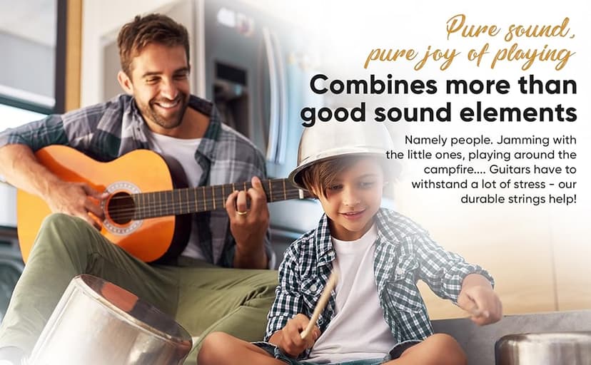 HAVENDI® Guitar Strings I Acoustic guitar strings with Phosphor Bronze Coating I Brilliant Sound Quality I Includes 3 Picks