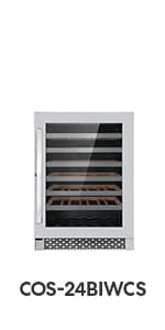 COSMO COS-FDR223GWSS 36 in. Lumin Collection 22.4 cu. ft. Counter Depth French Door Refrigerator, Water Dispenser, Ice Maker, Stainless Steel