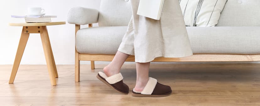 Litfun Women's Fuzzy Memory Foam Slippers Fluffy Winter House Shoes Indoor and Outdoor