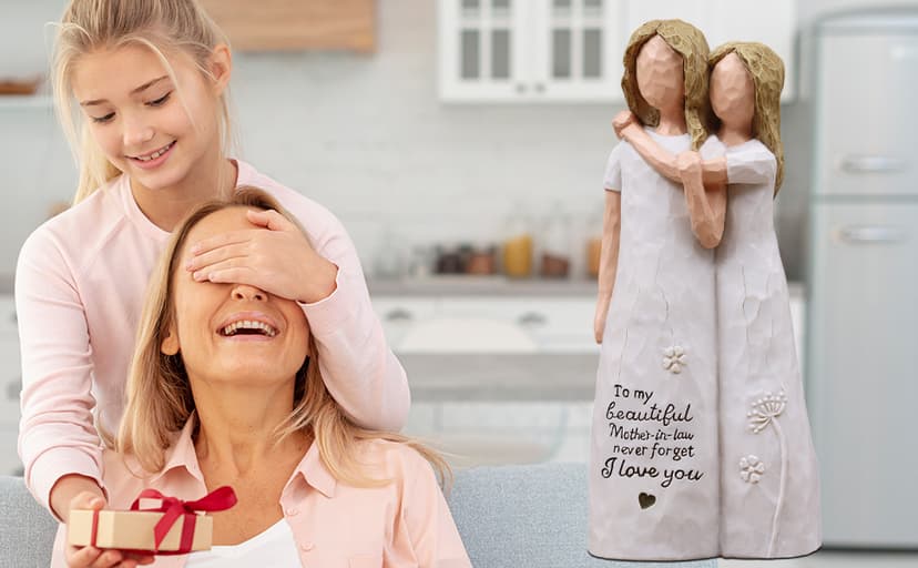 Mother in Law Wedding Gifts, Gifts for Mother in Law Mother's Day Christmas Thanksgiving Day, Resin Hand-Painted Statue Mother in Law Gifts, Gifts for Mother in Law Birthday Figurines B0GGGQRLN9