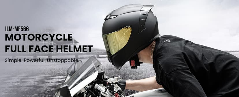 ILM Motorcycle Helmets Full Face for Men Women Cascos para Motos Powersports Motorbike Street Racing DOT Model MF566