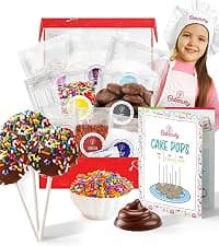 Bake 10–12 Treats with Decorating Supplies, Activity Book, and Simple Recipe Gift Idea for Boys and Girls Ages 4-12 Baketivity DIY Cake Pop Kids Baking Kit with Pre-Measured Ingredients B01L5XL49G