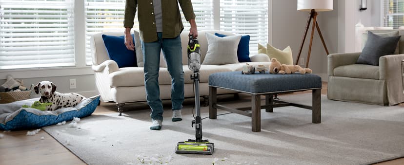 Bissell PowerGlide Slim Corded Vacuum, Powerful Pet Hair Pickup on Carpet & Hard Floors, Lightweight Swivel Steering, 3-in-1 Capabilities with Dusting & Crevice Tool, XL Tank, 3070, Black & Green