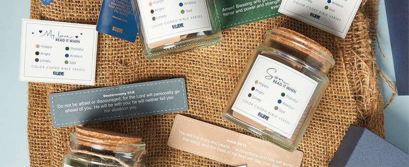 BLIEVE BLIEVE- Bible Verse Jar, Read Me When Bible Verses Jar For Daily Encouragement, Inspirational Prayer & Reflection, Christian Gifts For Women and Men, Religious Graduation Gifts (Men)