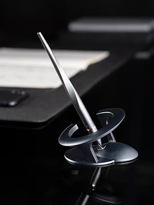 novium Hoverpen Interstellar - Space Black, Ballpoint Pen, Unique Conversational Starter, Premium Futuristic Design, Precision Flow Ink, Schmidt Ballpoint Cartridges