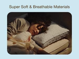 Coop Home Goods Eden Bed Pillow Queen Size for Sleeping on Back, Stomach and Side Sleeper- Medium Soft Memory Foam Cooling Gel - CertiPUR-US/GREENGUARD Gold B01LYU7V4S