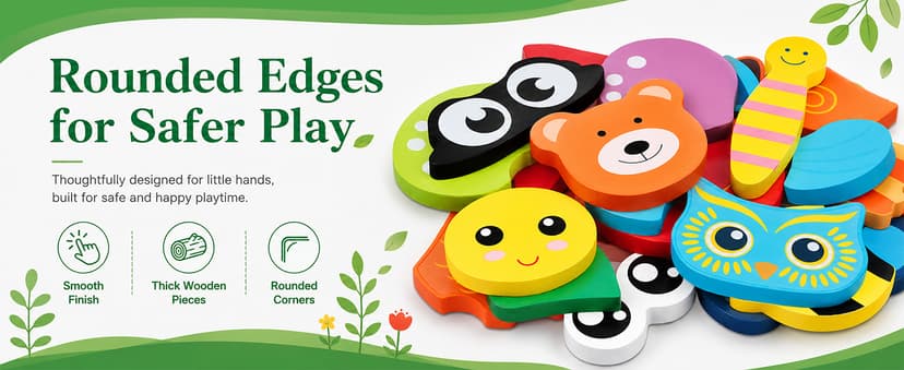 Animal Jigsaw Puzzles for Toddlers Ages 1-3 2-4 - Baby Kids Learning Educational Preschool Toys Christmas Birthday Gifts Wooden Toddler Puzzles Montessori Toys: Gifts for 1 2 3 Year Old Boys Girls B07QG618QT