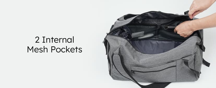 kookoomia Gym Bag for Men with Shoes Compartment and Wet Pocket Convertible Duffle Bag and Gym Backpack Waterproof Sports Bags for Men with 2 Bottle Holders Multipurpose Weekender Overnight Bag -Black