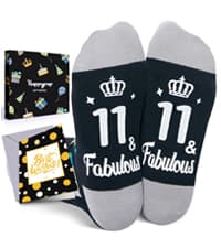 HAPPYPOP Birthday Gifts Ideas for Boys - Socks for Kids Girls Age 5-12 with Greeting Card