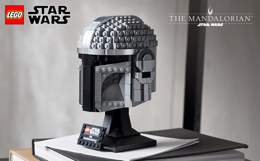 LEGO Star Wars The Mandalorian Helmet 75328 Buildable Model Kit, Display Collectible Decoration Set for Adults, Men, Women, Mom, Dad, Collectible Gift Idea