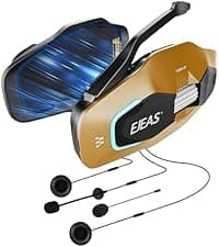 SolaMr Q8 Motorcycle Helmet Bluetooth Headset, 230hours Standby, 6 Riders Mesh Communication Systems with Audio Multitasking, Music Sharing, Noise Cancellation, FM Radio, Loud Interphone -2 Pack
