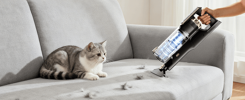 Trucozie Cordless Vacuum Cleaner, Self-Standing Lightweight Stick Vacuum with 50 mins Runtime, Powerful Suction, Anti-Tangle Wireless Vacuum for Home, Hardwood Floor, Carpet, Pet Hair, Black