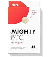 #1 Hydrocolloid Acne Patches, Shrinking Zits & Whiteheads in 1 Use, Spot Treatment, Pimple Stickers for Face Mighty Patch Hero Cosmetics Original Nighttime Acne Pimple Patches, 36 Ct B074PVTPBW