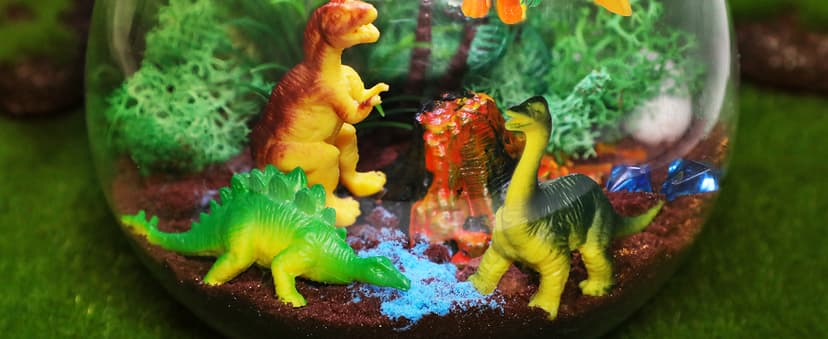RONSTONE Dinosaur Toys for Boys - Dinosaur Terrarium Kit for Kids - Christmas Birthday Gifts for Boys Ages 4 5 6 7 8 Year Old - Light Up DIY Dinosaur Arts and Crafts for Boy and Kids