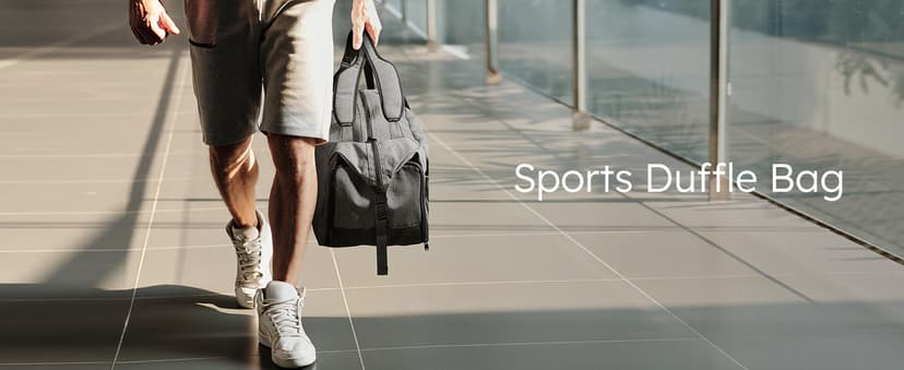 kookoomia Gym Bag for Men with Shoes Compartment and Wet Pocket Convertible Duffle Bag and Gym Backpack Waterproof Sports Bags for Men with 2 Bottle Holders Multipurpose Weekender Overnight Bag -Black