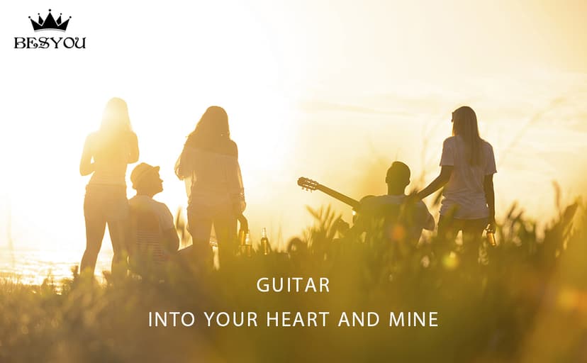 BESYOU 30" Wood Acoustic Guitar with Case,guitar book and Accessories for Kids/Girls/Boys/Beginners (Natural)