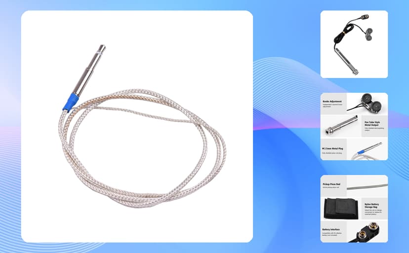 HUIOP Undersaddle Pickup, Pen Tube Style Acoustic Guitar Undersaddle Pickup Active Pickup Volume and Tone Controls with Pickup Piezo Rod Only for Acoustic Guitar