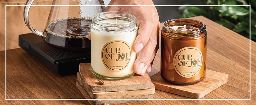 Coffee scented jar candle 9oz espresso aroma in amber glass for warm ambiance, long-lasting fragrance, and home décor. 9oz Coffee Scented Jar Candle, Espresso, Amber Glass, Home Fragrance Gift B0DJMPC42T