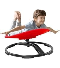 Zhenx Spinning Chair for Autistic Kids (3-18 Years), Sensory Swivel Chair for Teens with ADHD/Autism – 21×19 Inch 220LBS Weight Capacity Seat – Sit and Spin Calming Toy for Body Balance (Blue)