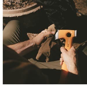 Fiskars X14 Universal Hatchet 14", Forged Steel Blade for Limbing & Chopping Kindling, Ergonomic Curved FiberComp Handle & Low-Friction Coating for Clean Cuts in Fresh Resinous Wood