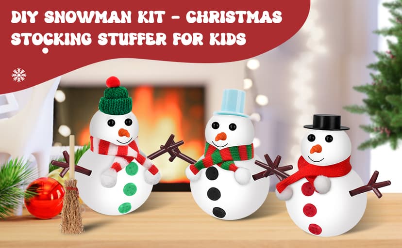 Christmas Xmas Birthday Gifts for Teen Boys Girls,Easy-to-Shape Air Dry Modeling Clay,Encourages Creativity&Motor Skills Christmas Crafts Stocking Stuffers for Kids,9 Pack Clay Build Snowman Kit B0FC2LQDQP