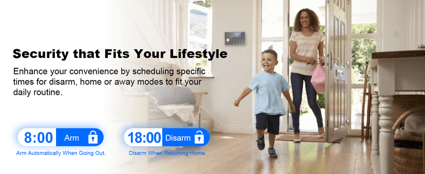 Home Security System with Camera, WiFi + GSM Home Alarm Kit with Phone App Alert, Door/Window Sensor, Remote Control for Apartments (13 Pieces)