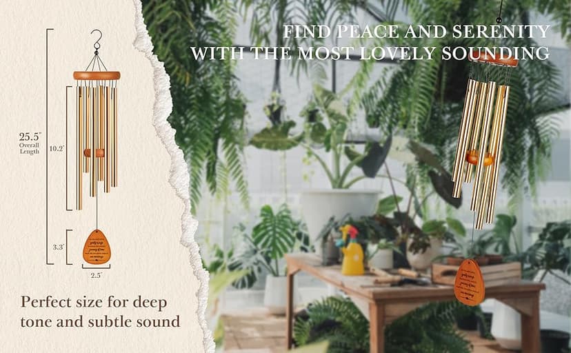 SteadStyle 50th Anniversary Wind Chime Gifts, Happy 50th Wedding Decoration Gifts for Parents, Couples, Friends, Golden Anniversary Keepsake