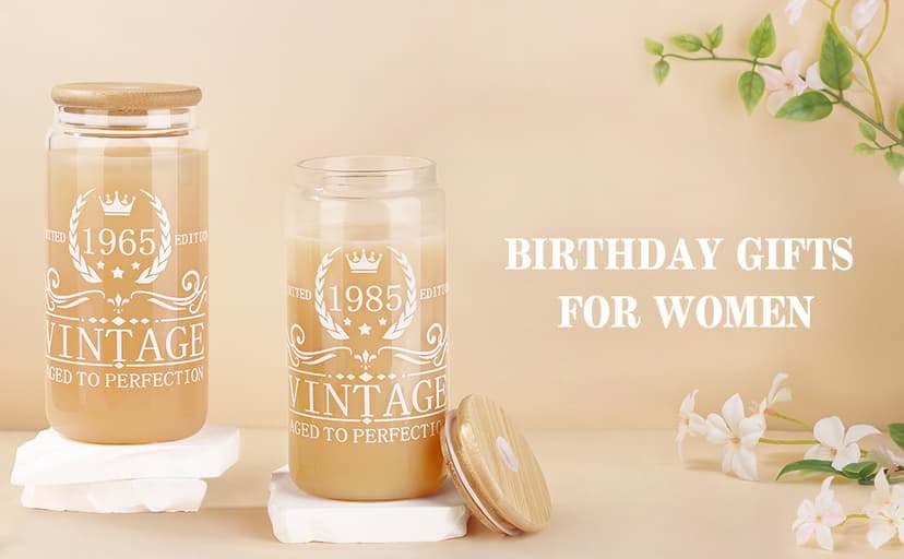 40th 50th 60th Birthday Gifts for Women Tote Bag Birthday Gifts Set for Mom Wife Sister Grandma Birthday Gifts for Her