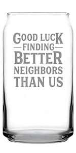 Good Luck Finding Better Friends Than Us - Stemless Wine Glass - Funny Farewell Gift For Best Friend Moving Away - Large 17 Oz Glasses
