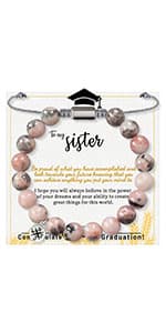 Stocking Stuffers for Teens, Christmas Gifts for Mom from Daughter Beaded Bracelets for Women Teen Girl Gifts Adjustable Charm Link Bead Birthday Graduation Gift for Her Girlfriend Sister