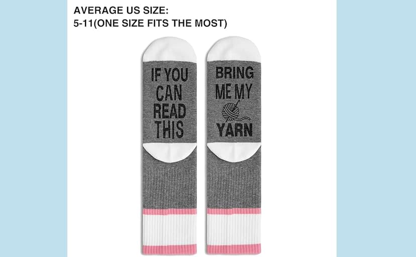 If You Can Read This Socks, Bring Me My Yarn Socks Gifts, Knitting Gifts for Women Mom Grandma on Birthday Christmas