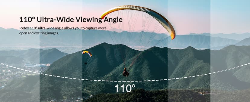 icefox i8 20MP 5X Zoom Action Camera with EIS, WiFi Remote Control, Waterproof Underwater Camera for Snorkeling Cycling Vlogging