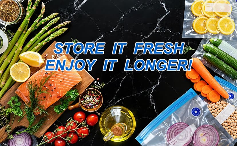 Reusable BPA Free Vacuum Sealer Bags (8.5 * 8.5in), 31 Pcs (24 Pcs Vacuum Zipper Bag & 2 Seal Clips & 5 Air Valves), Plastic, Clear, Double Zipper Seal, Microwaveable, Food Storage, Cooking