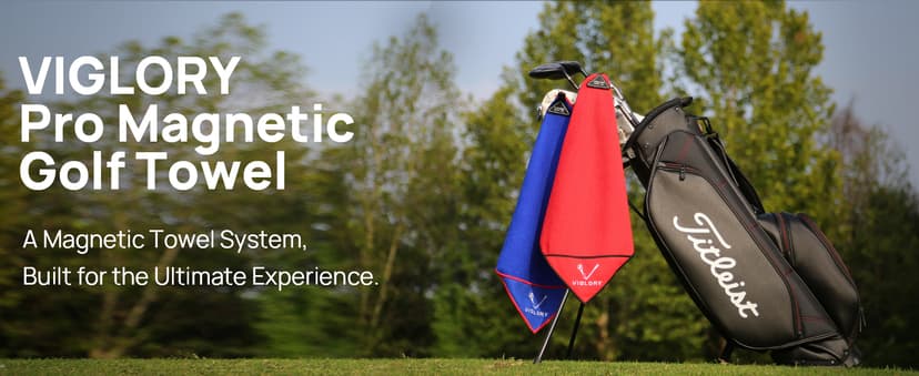 Magnetic Golf Towel for Bag 18" x 18" with Clip Exclusive Cleaning Pocket Microfiber Waffle Ultra Absorbent Club Ball Cleaner Essential Golf Accessories and Gifts for Women(Purple 1 Pack)