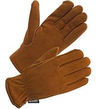 SKYDEER Premium Full Deerskin Suede Leather Soft Winter Mittens, Extra Warm 100G 3M Thinsulate, Thermal Insulated (SD3671M)