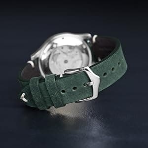 BISONSTRAP Men's Watch Bands, Hand-Stitched Leather Watch Straps, Quick Release, 18mm 19mm 20mm 21mm 22mm