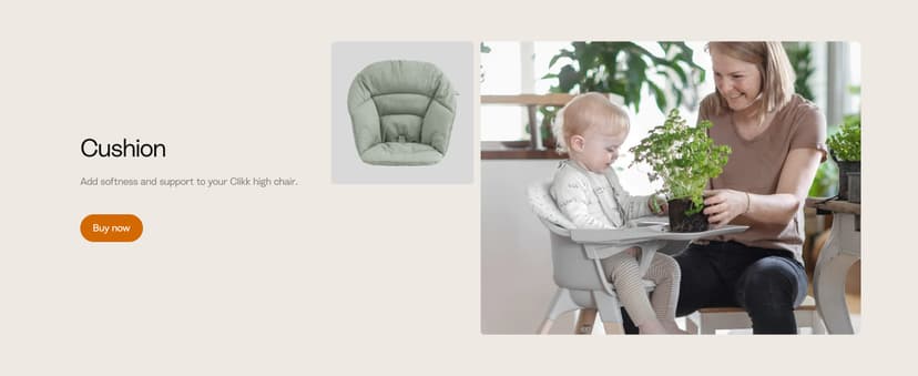 Stokke Clikk High Chair, White - All-in-One High Chair with Tray + Harness - Light, Durable & Travel Friendly - Ergonomic with Adjustable Features - Best for 6-36 Months or Up to 33 lbs