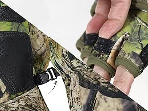 HANDLANDY Cold Winter Weather Fishing Gloves for Men and Women,Fingerless Gloves Convertible Flip Top Mittens