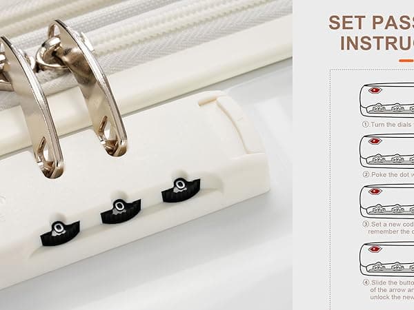 Merax Luggage 3 Pcs ABS Hardside Luggage Sets Spinner Wheels Suitcases