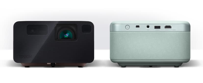 Epson EpiqVision Mini EF21 Portable Smart Laser Projector, Bright 1,000 Lumens, FHD 1080p HDR, 3-Chip 3LCD, Google TV, Netflix, Stereo Speakers, Family Party/Outdoor Backyard/Home Theater - White